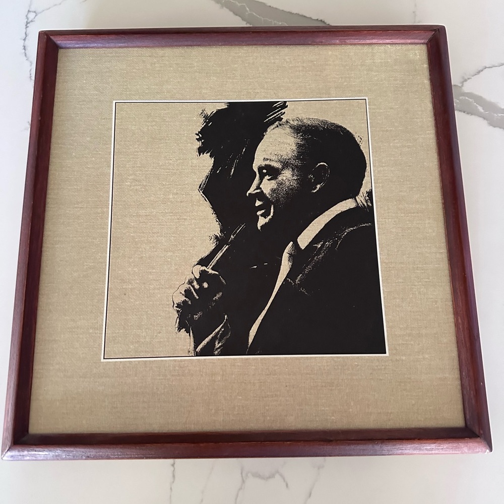 Classic Vinyl Record with Black and White Design